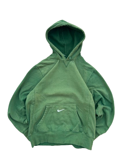 green nike center swoosh hoodie (S)