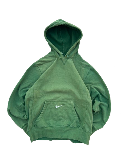green nike center swoosh hoodie (S)