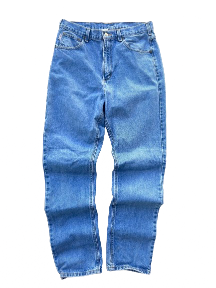vintage carharrt brown tab blue jeans (34)