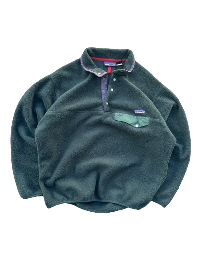 90s forest green patagonia synchilla fleece (M)