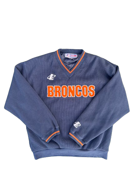 Embroidered 90's Broncos thermal sweatshirt